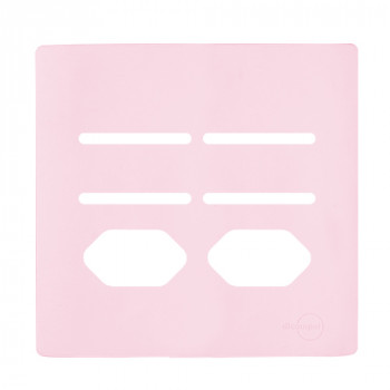 Placa p/ 4 Interruptores + 2 Tomadas 4x4 - Novara Pétala